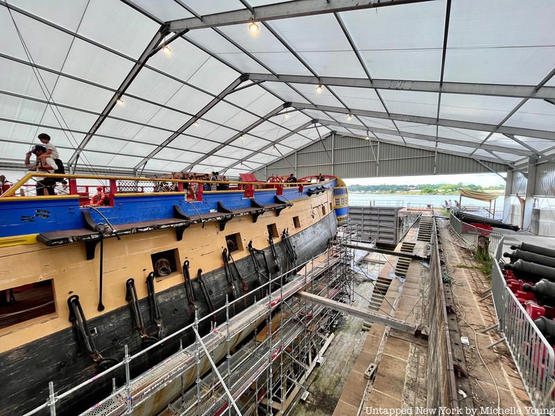 L'Hermione, Lafayette's ship at dry dock in Anglet