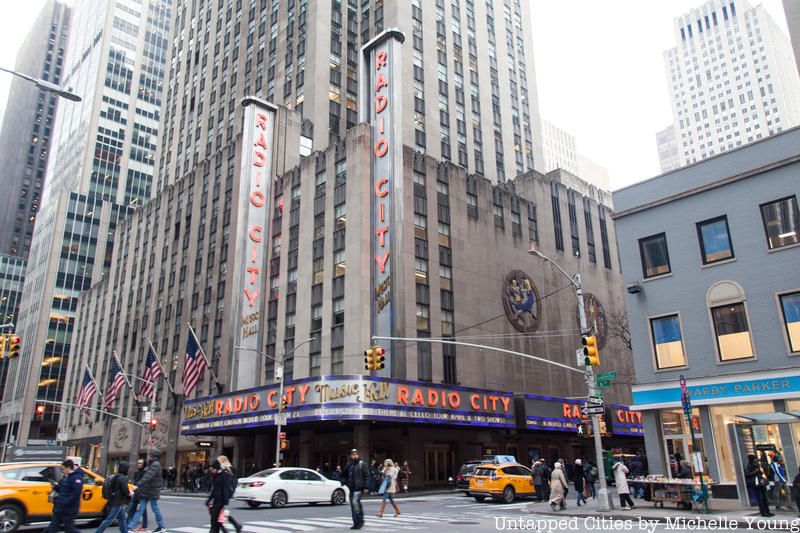 Radio City Musical Hall as seen rom across the street