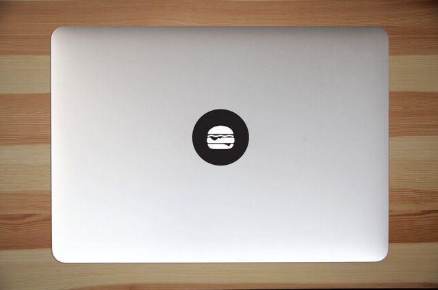 Burger-Hamburger-Macbook Sticker-Decal-Stiklab-NYC