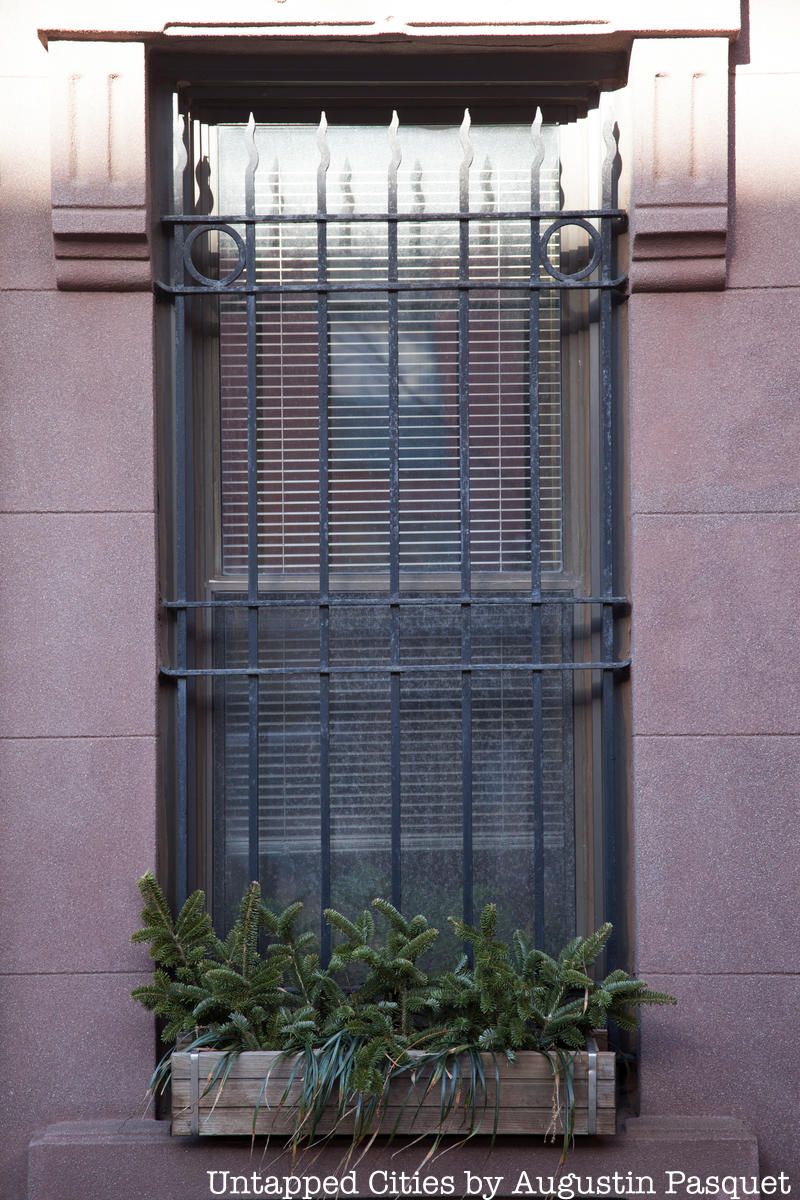 Window with a grate over it