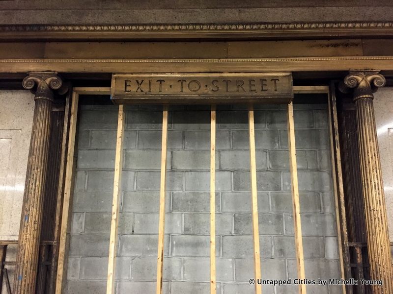 Fulton Street-Vintage-Original Subway Exit to Street-Corinthian Columns-Bronze-NYC