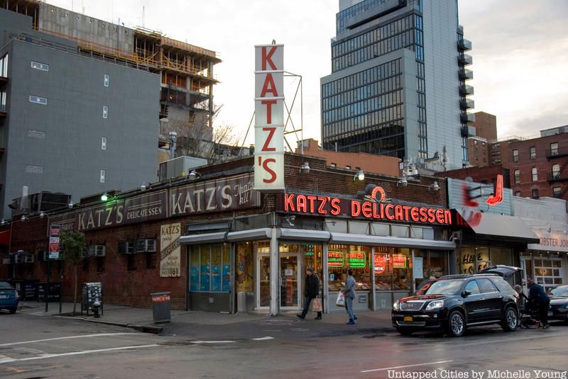 Exterior of Katz's deli