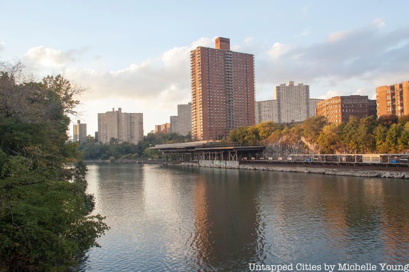Waterfront view of buildings in NYC