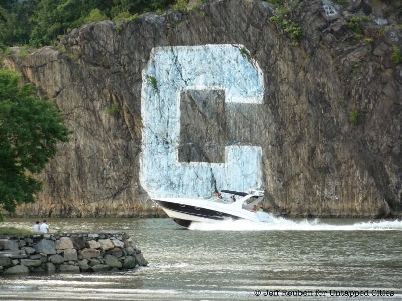 Columbia University Letter C Street Art-Harlem River Ship Channel-Fordham Gneiss-NYC