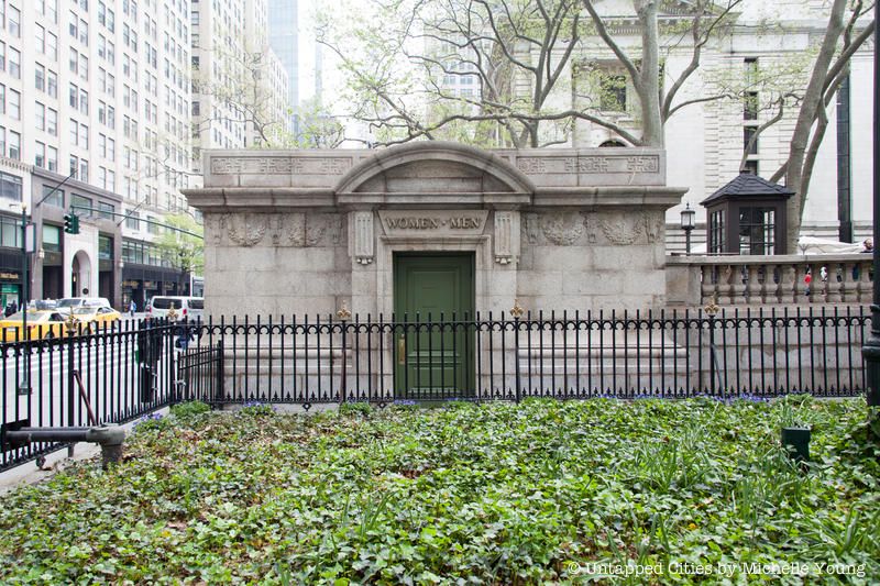 Bryant Park bathroom exterior