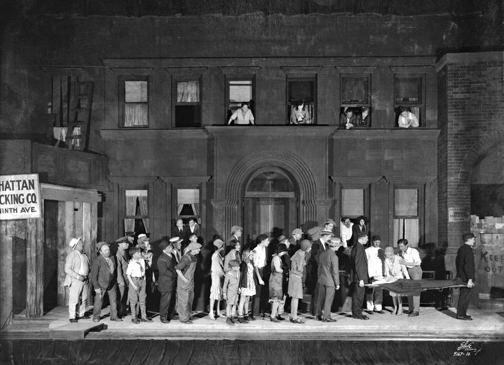 Scene from a play in on of the lost NYC theaters