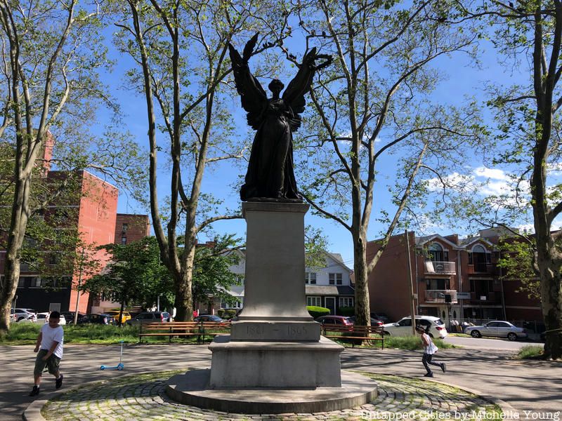 Soldiers and Sailors Monument in Major Mark Park in Queens