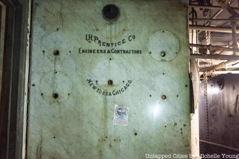 Part of the water hydraulic system that once powered the elevators