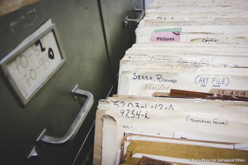 Folders in the New York Times morgue