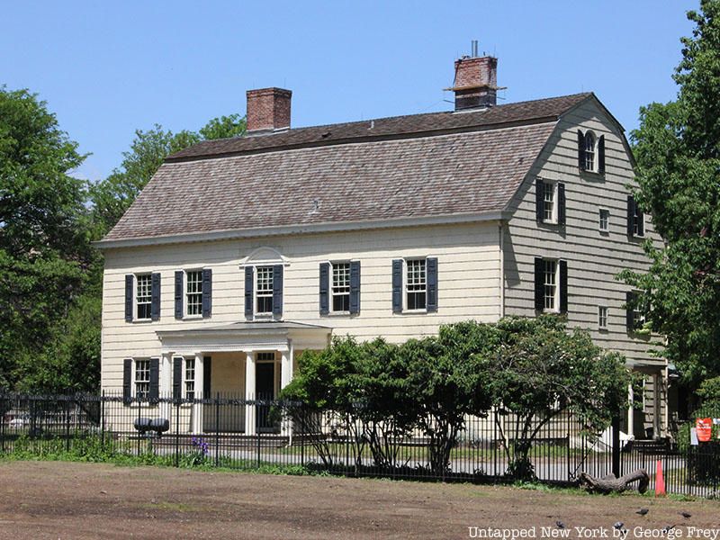 The exterior of the King Manor home and museum in Jamaica, Queens