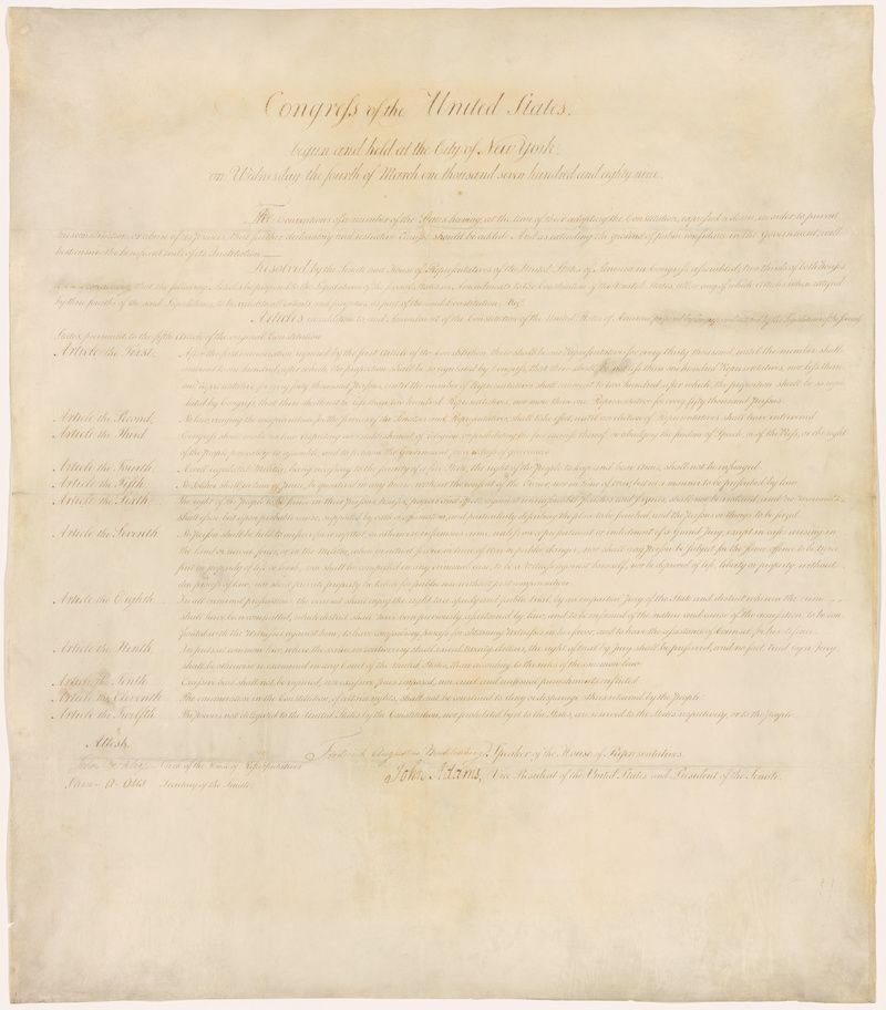 Bill of Rights in the Polonsky Exhibition