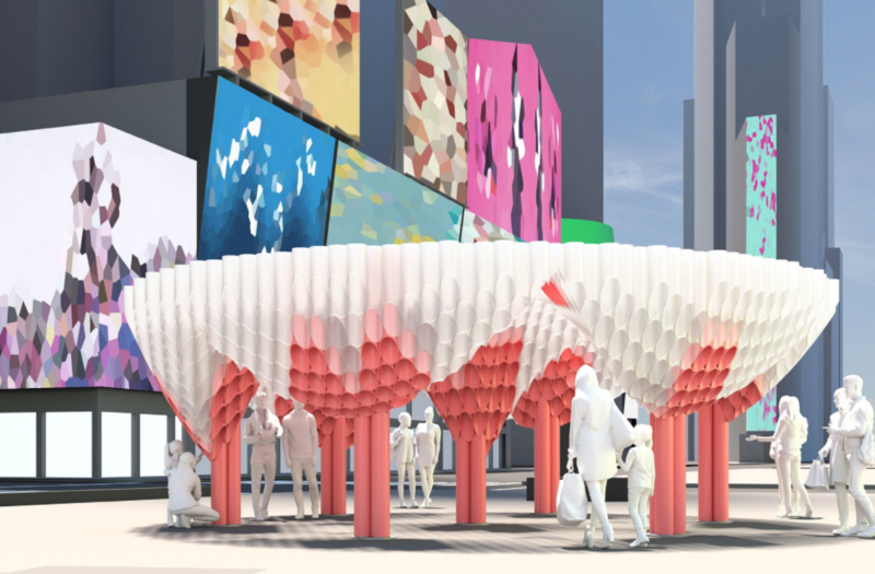 Conceptual rendering of Bloom, presented by Times Square Arts.