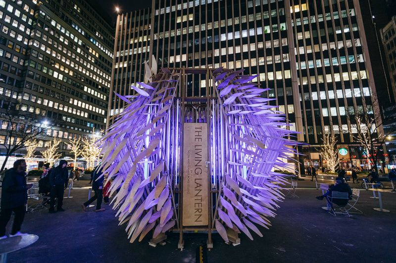 Living Lantern art installation in the Garment District