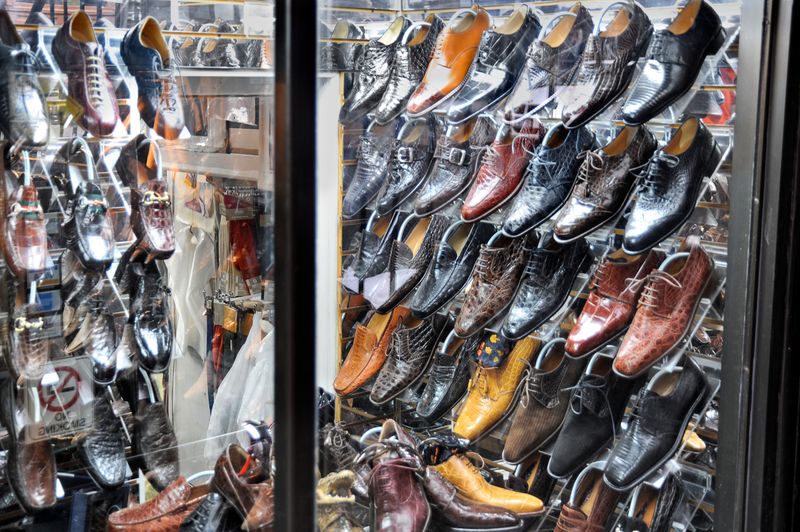 Shoes on display