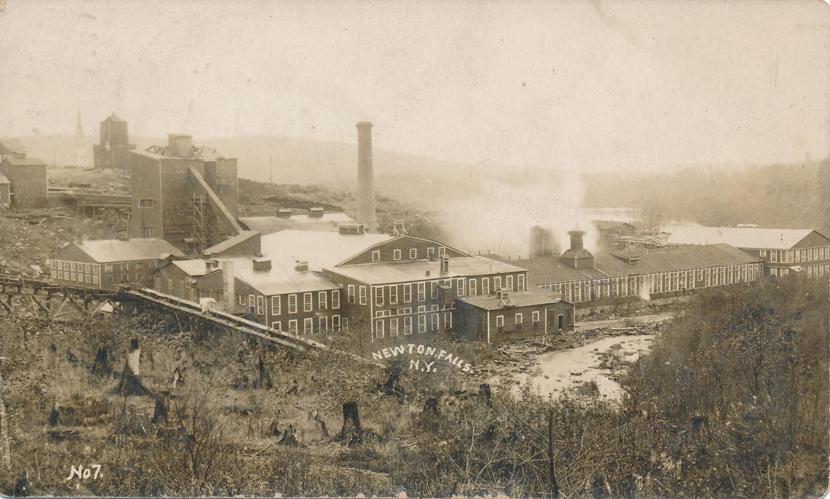 Panoramic of the Newton Falls Paper Mill cir. 1908,