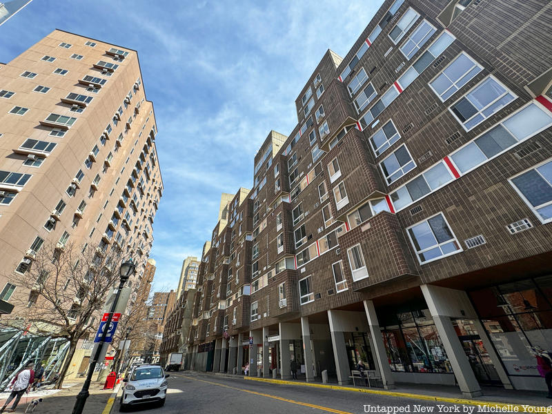 Eastwood housing apartment complex on Roosevelt Island's Main Street