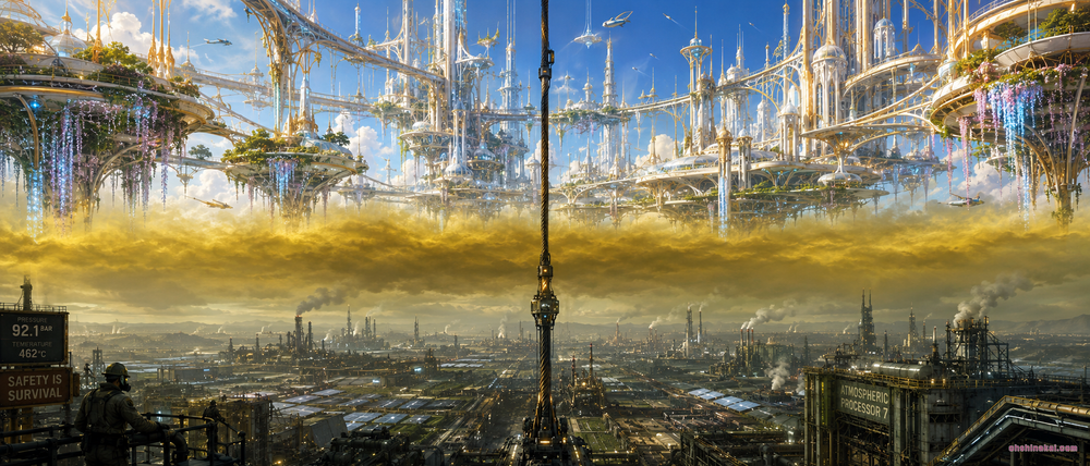 The Two Venuses: Skylands, Lowlands, and the Lie Between Them