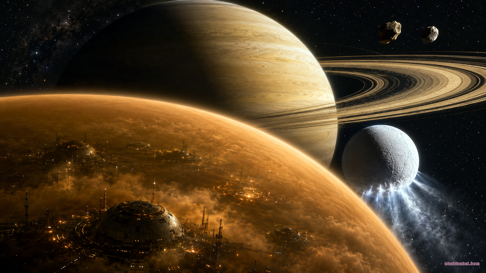 The Moons of Saturn: Water, Fuel, and the Orbital Dance