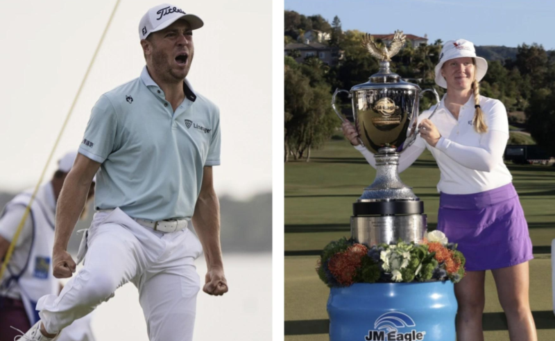 Justin Thomas and Ingrid Lindblad Tournament Winners