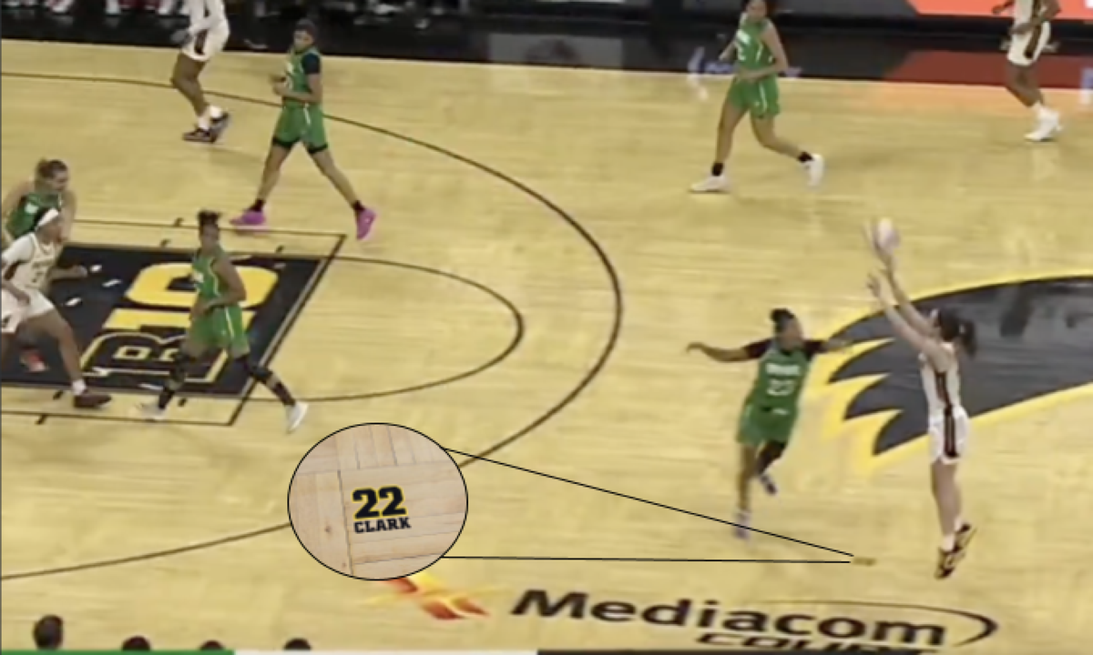 Caitlin Clark Pulls Up From the Logo — Again