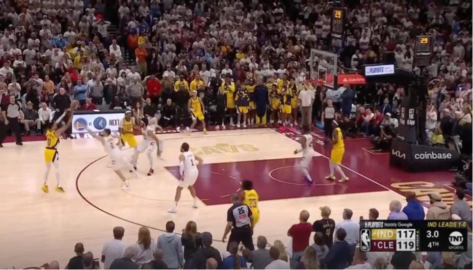 Tyrese Haliburton hits game-winning three-pointer against Cavaliers in 2025 NBA Playoffs