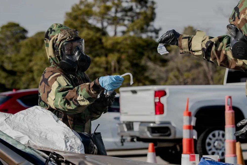 US Air Force 916th Civil Engineering Flight conduct four-day exercise, including CBRN