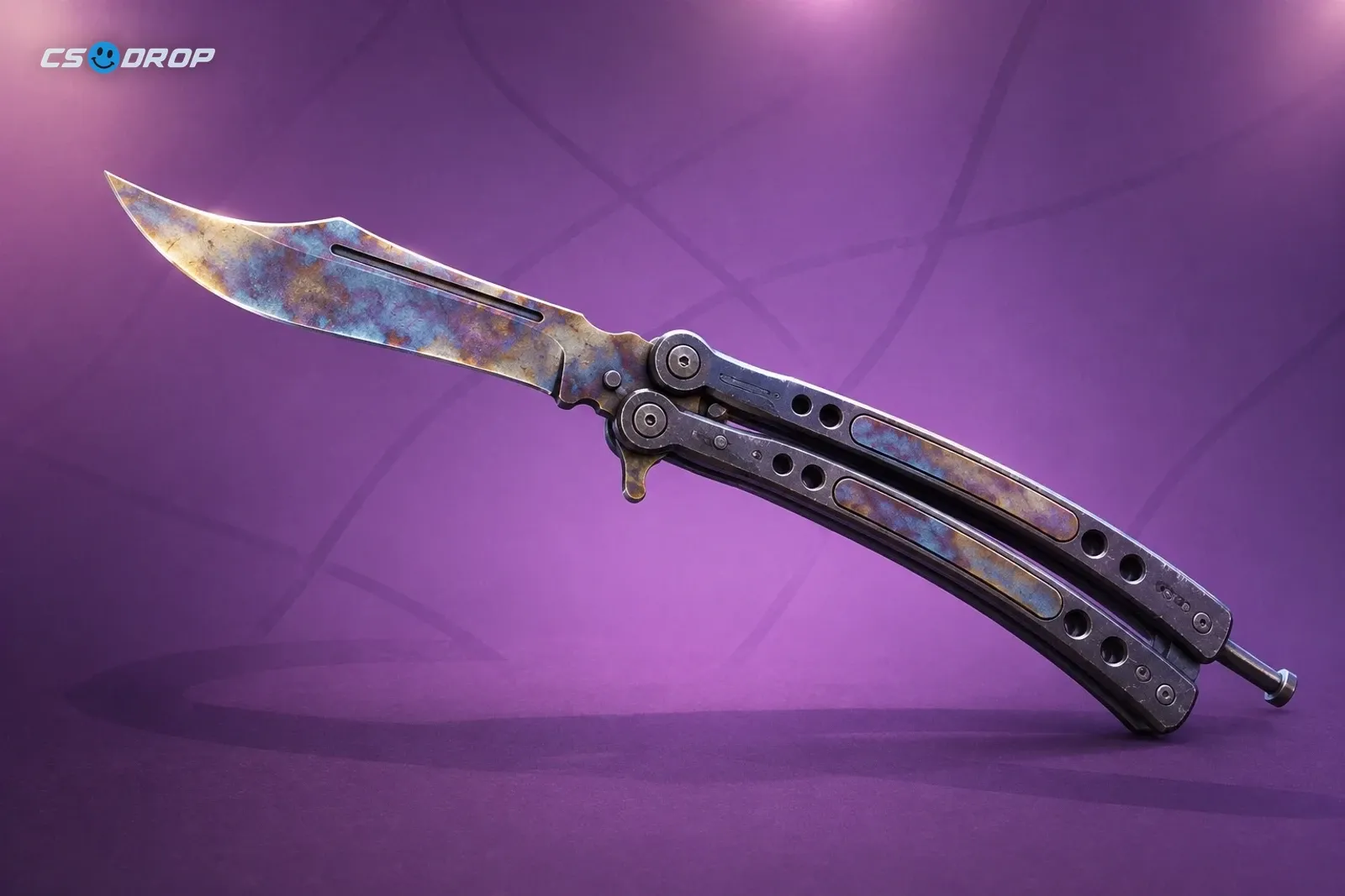 Três Butterfly Knife do CS2: Fade, Doppler Phase 2 e Gamma Doppler Phase 4