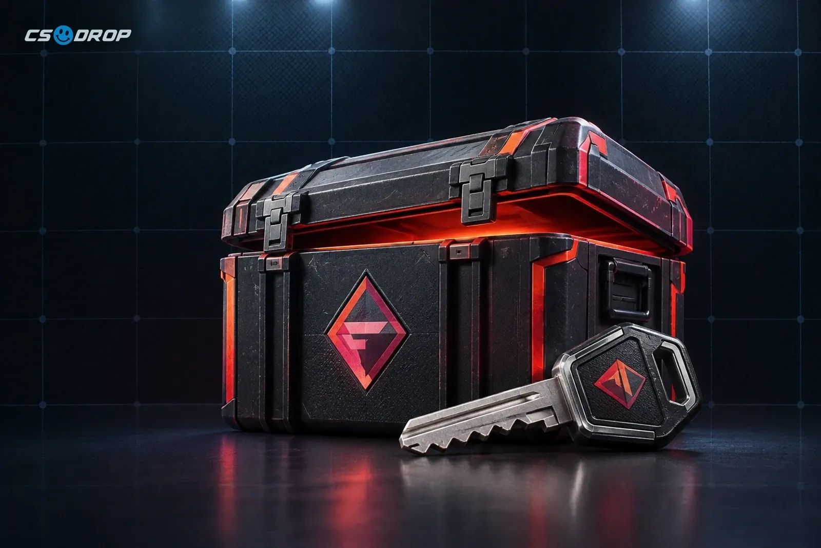 A Fever Case and its key, the two things you pay for in every CS2 case opening.