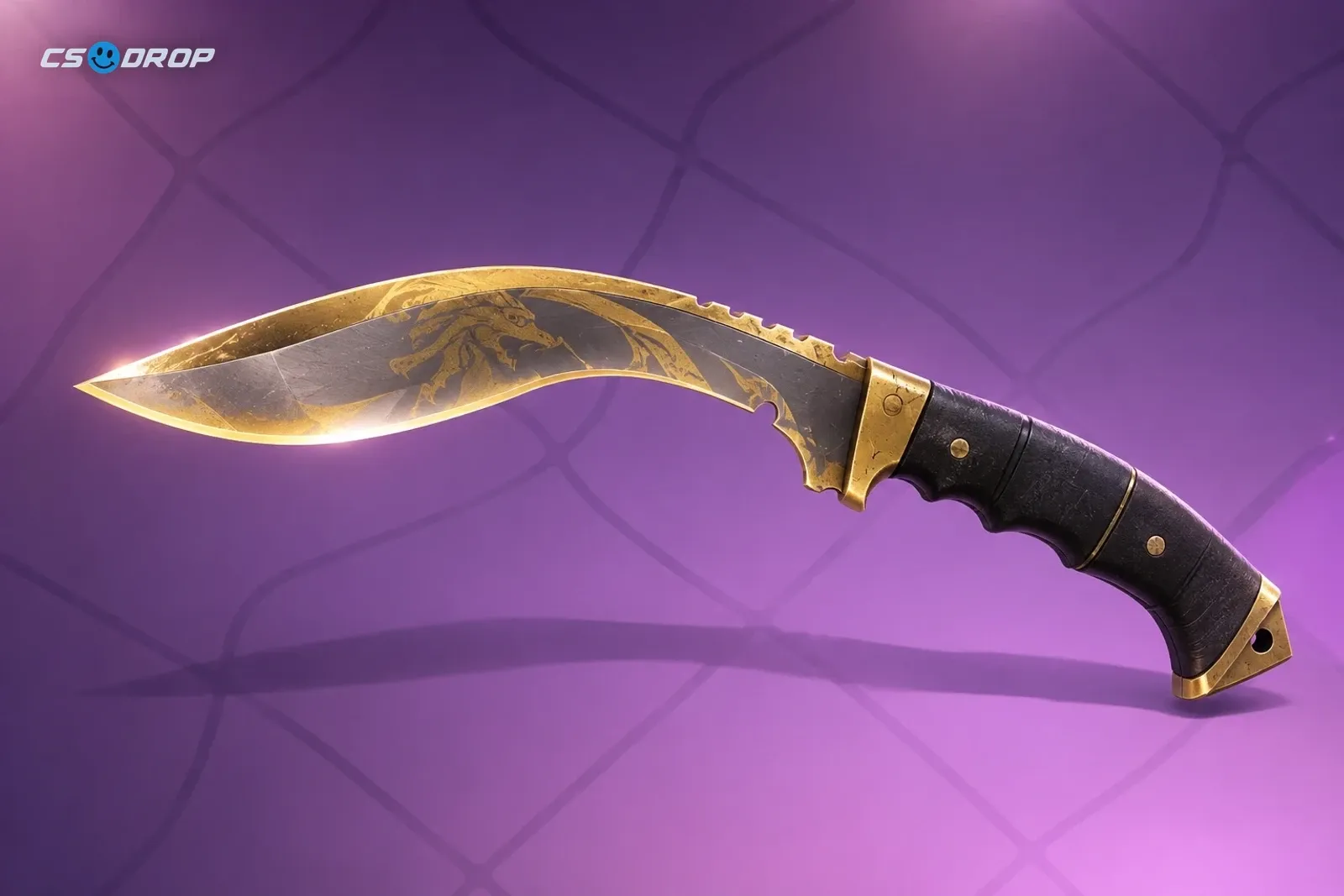 Kukri Knife, the kind of gold-tier item that drops 0.26% of the time from a Valve weapon case