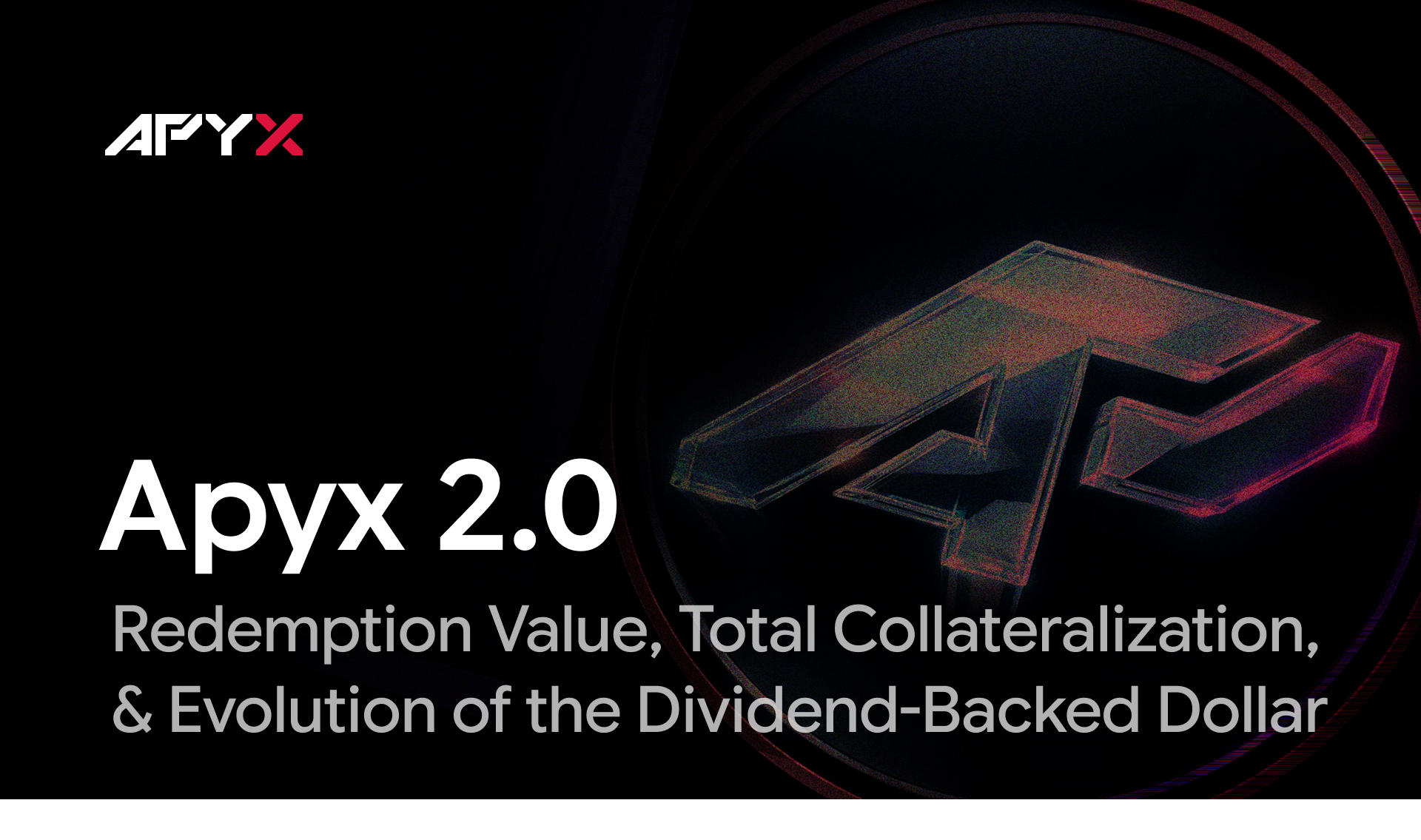 Apyx 2.0: Redemption Value, Total Collateralization, & Evolution of the Dividend-Backed Dollar