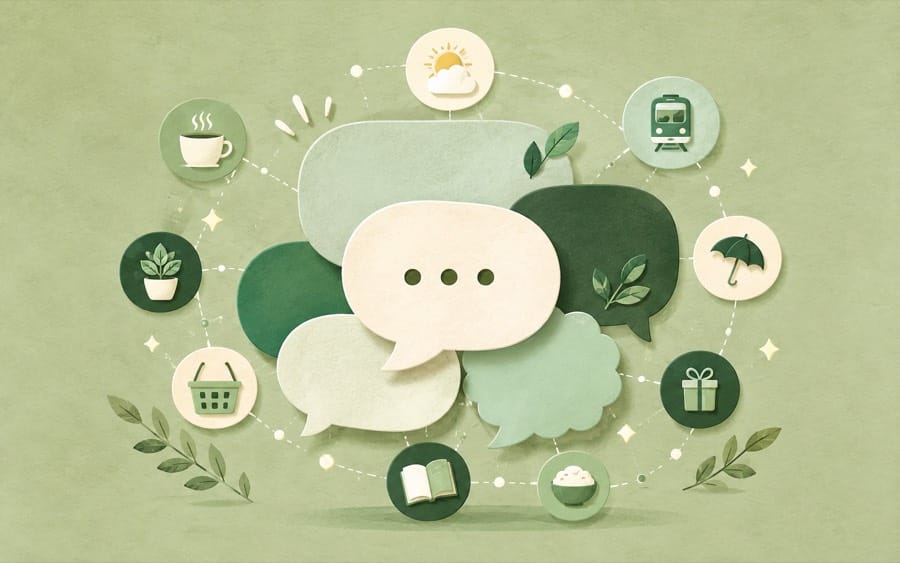 Illustration for Korean expressions and vocabulary