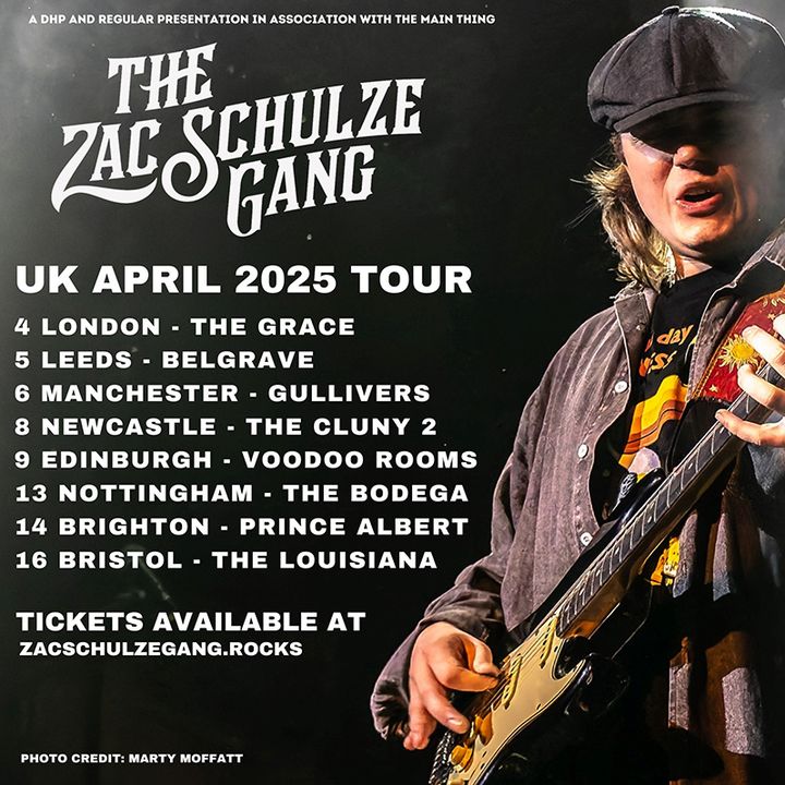The Zac Schulze Gang announce April 2025 UK Tour