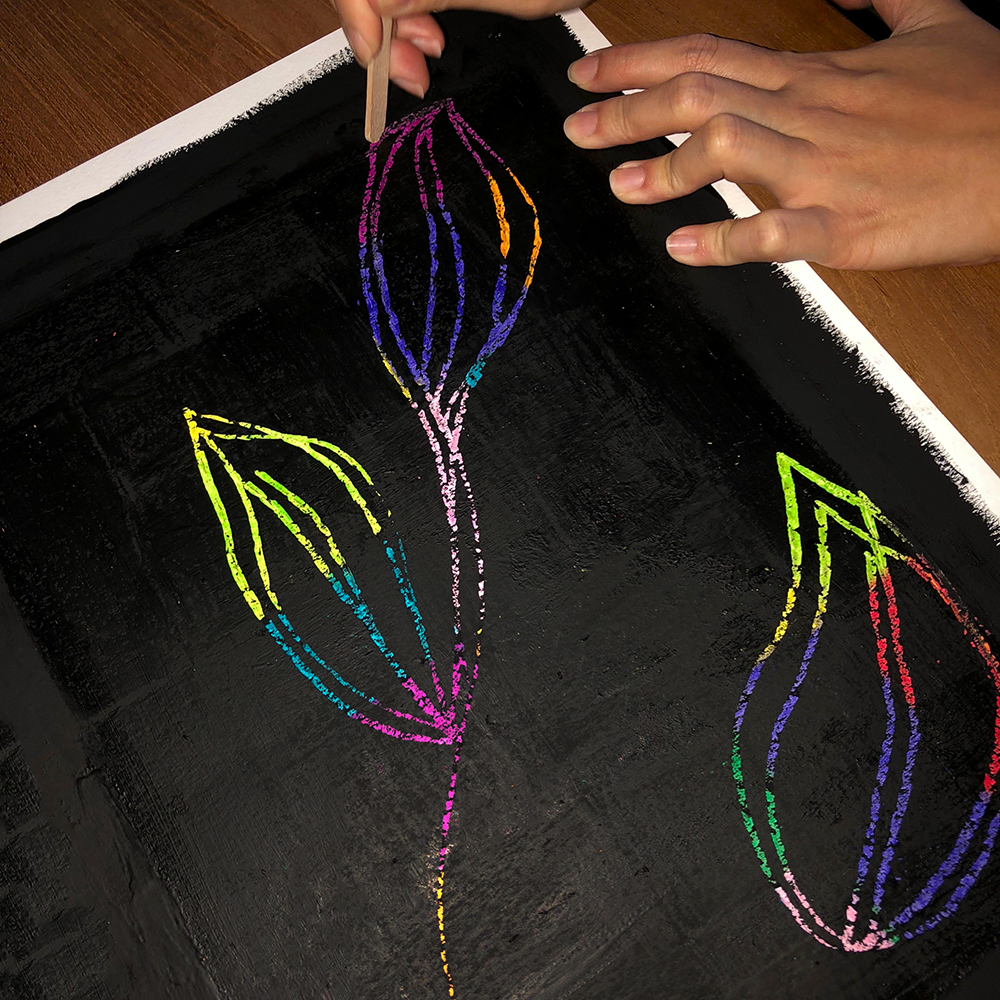 what is crayon etching