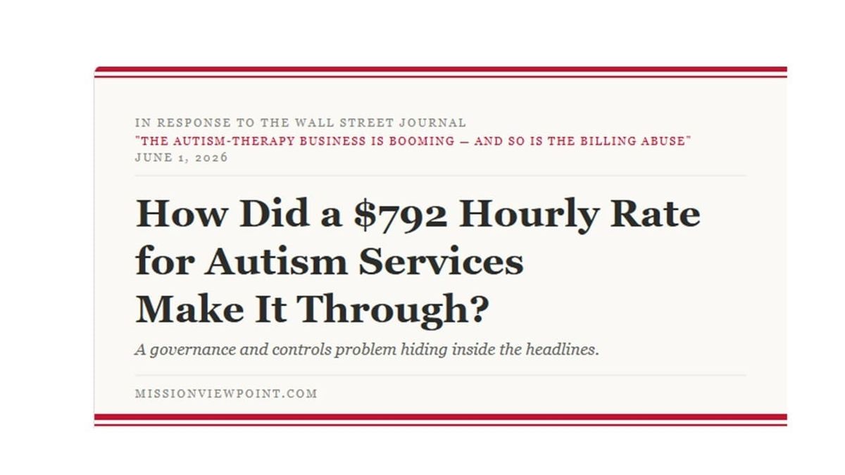 How Did a $792 Hourly Rate for Autism Services Make It Through?