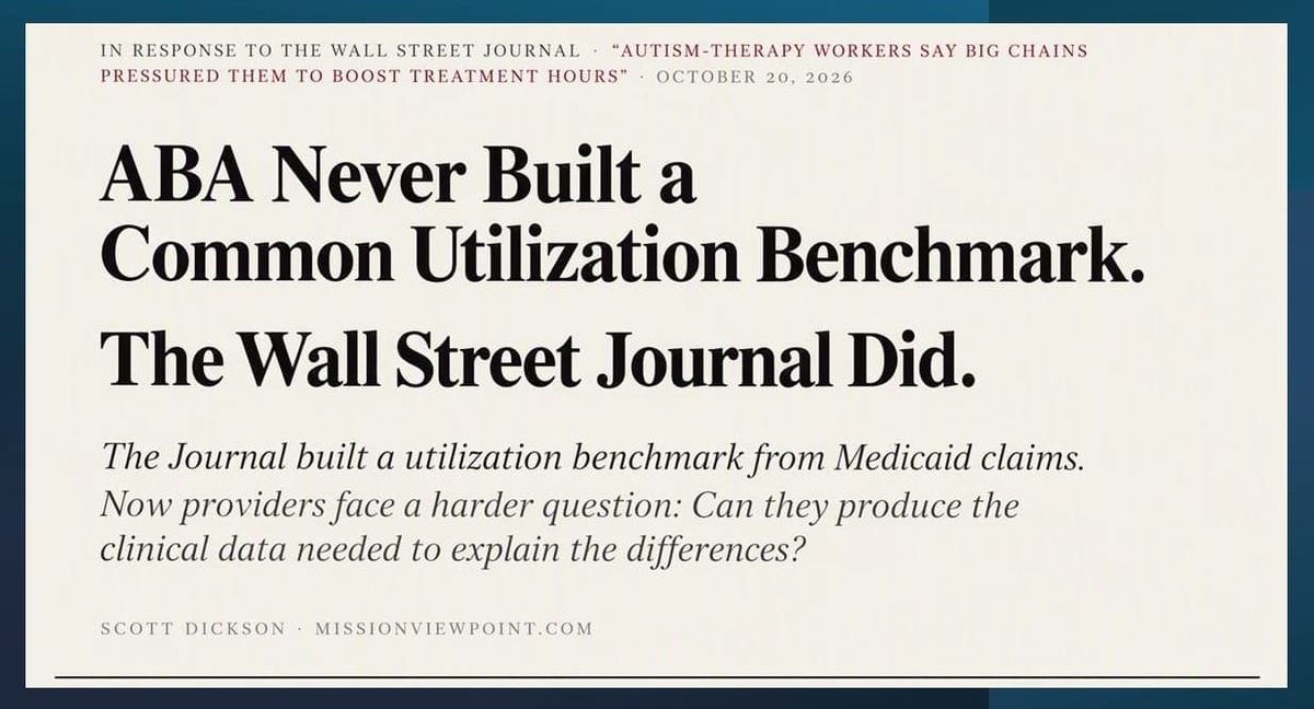 ABA Never Built a Common Utilization Benchmark. The Wall Street Journal Did.