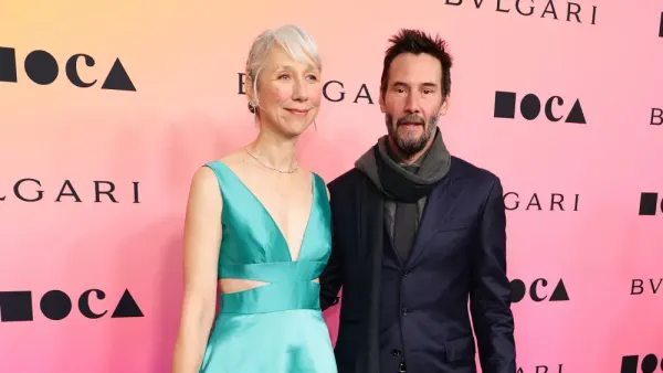 Guests mingle amid Max Hooper Schneider's sci-fi installation at the 2024 MOCA Gala presented by Bulgari at the Geffen Contemporary in Los Angeles.