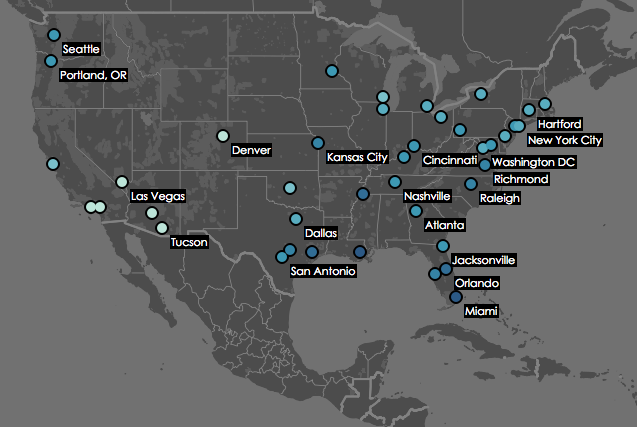 Precipitation in U.S. Cities