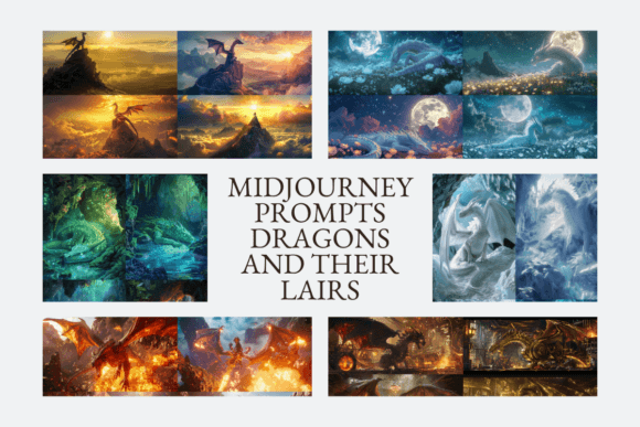 🐉 Unleash the Power of Dragons: 50 MidJourney Prompts for Dragons & Their Lairs ✨