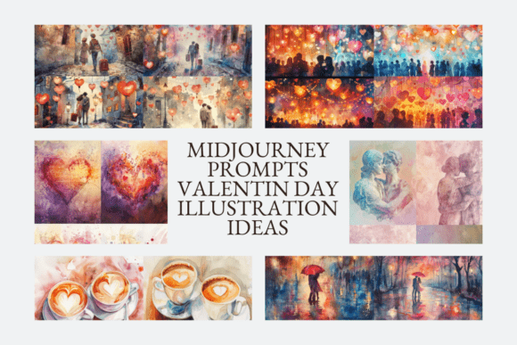 45 MidJourney Prompts for Watercolor Valentine’s Day Illustration Ideas 💖