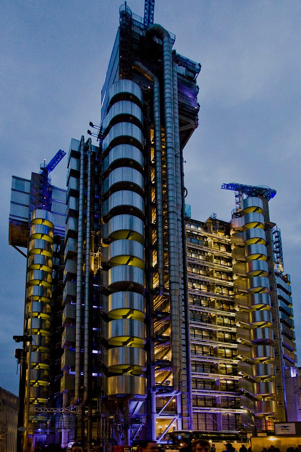 The Lloyd’s of London building lit at night