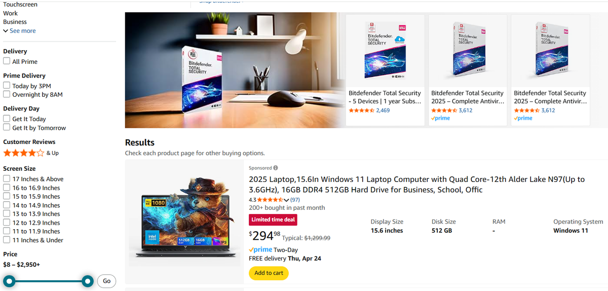 Amazon Style Filters