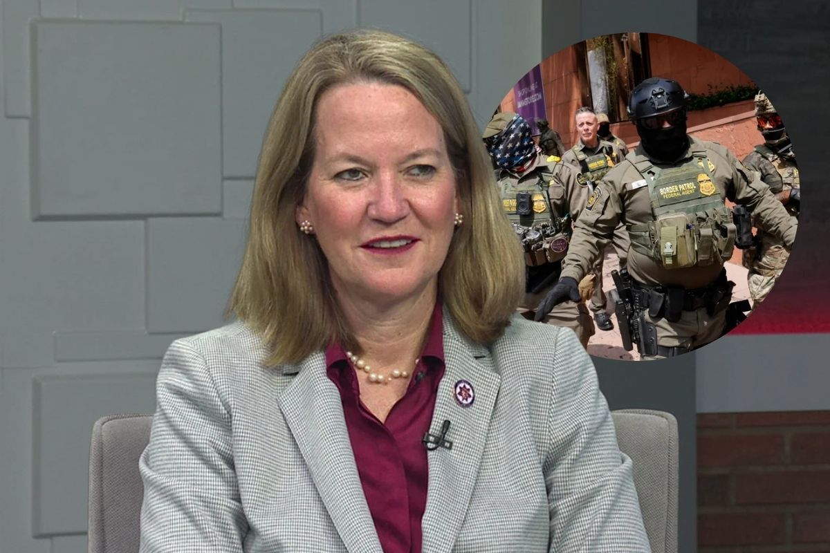 Arizona Attorney General Kris Mayes speaking as controversy erupts over ICE and self-defense laws.