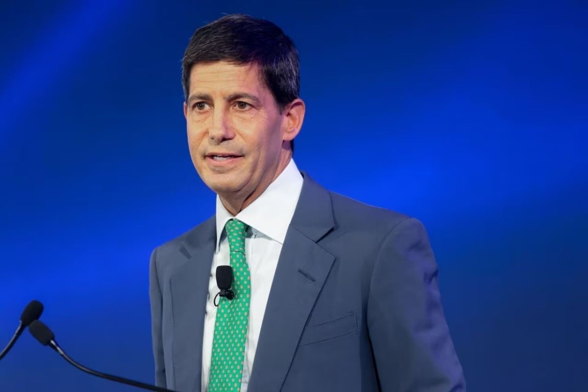 Kevin Warsh, Trump’s nominee for Federal Reserve chair, during a public economic forum.