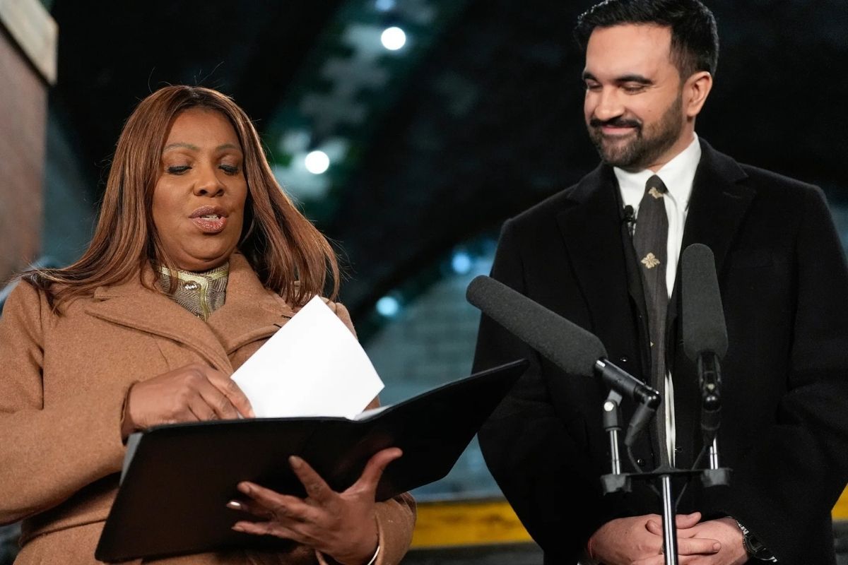 Zohran Mamdani takes oath as New York City mayor during midnight ceremony.