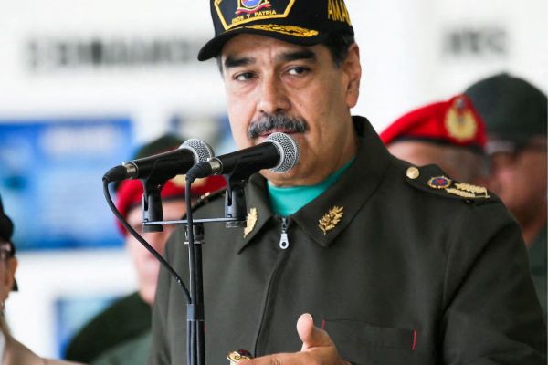 Venezuelan President Nicolás Maduro speaking amid U.S. narco-terror charges.