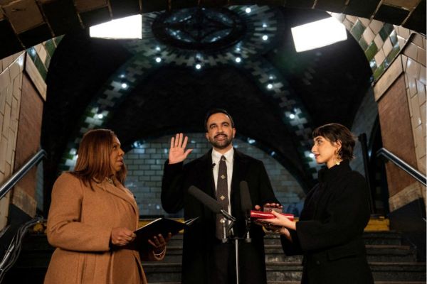 Zohran Mamdani sworn in as NYC mayor on the Quran.