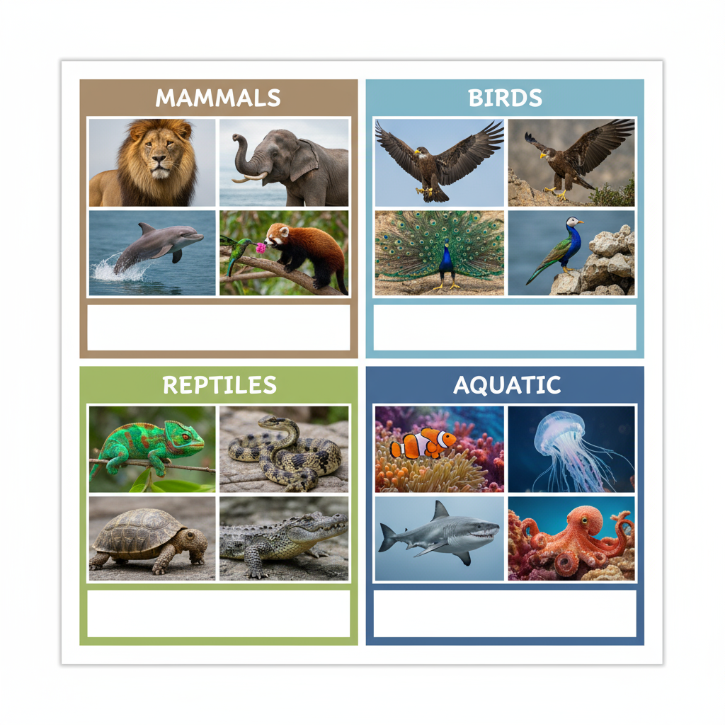 Introduction to the Value of Visual Learning and Categorization — pictures of different things with names
