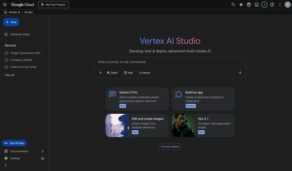 Translate the following blog post title into English, concise and natural. Return plain text only without quotes.

Vertex AI Studio：利用 Gemini 构建 AI 应用