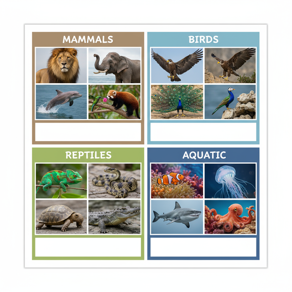 Pictures of Different Things with Names for Learning