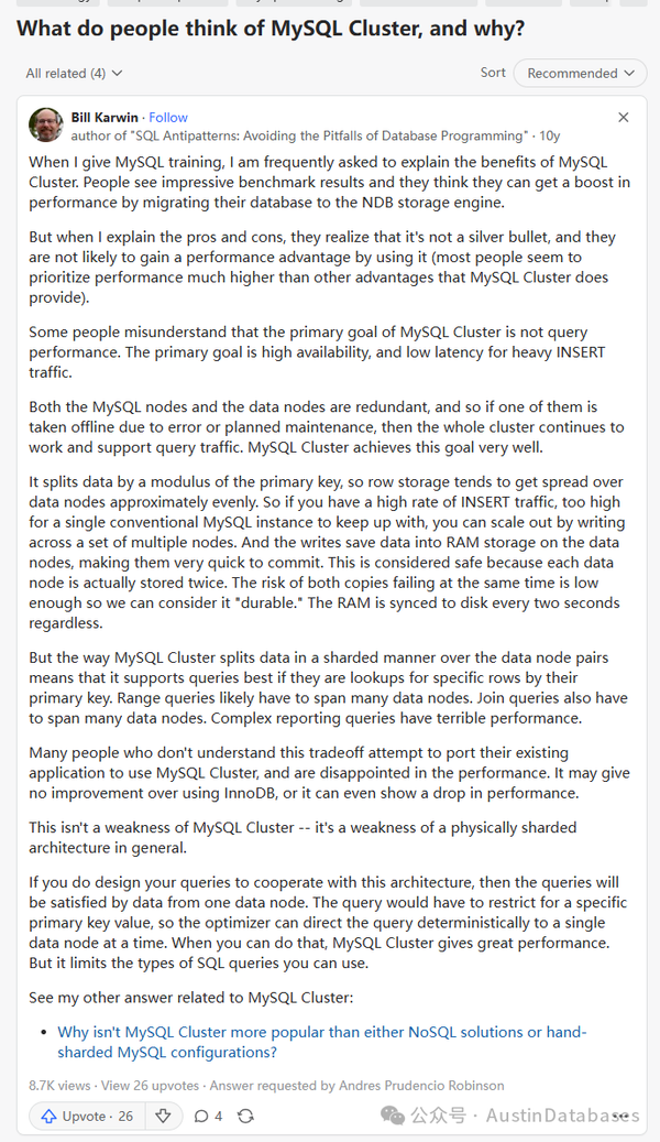Oracle’s MySQL Cluster: Root Causes of Failure and Design Flaws